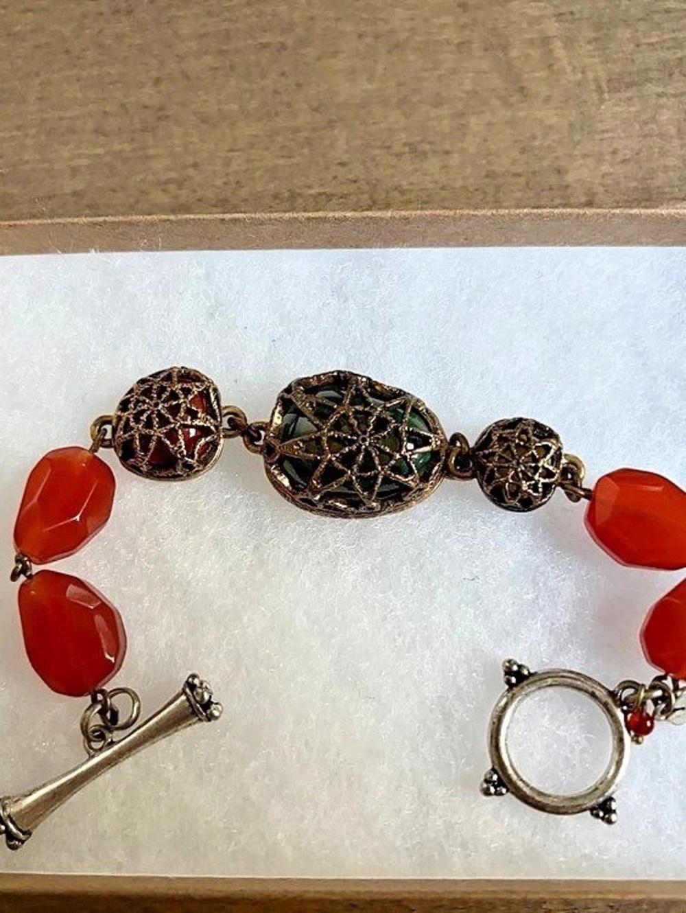 Lucky BRAND Red & Green Beaded Bracelet